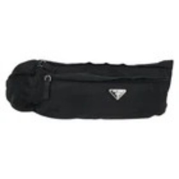 PRADA Waist bag Nylon Black Silver Auth EC935 - Picture 1 of 16